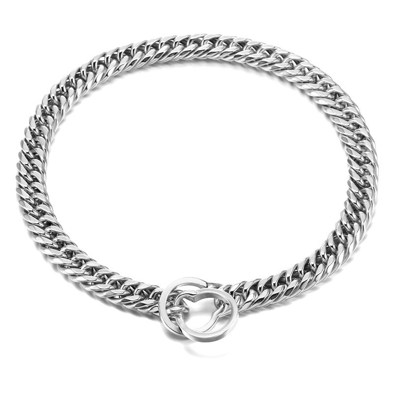 Titanium Steel Collar & Leash Set — Bulldog & Pitbull Edition
