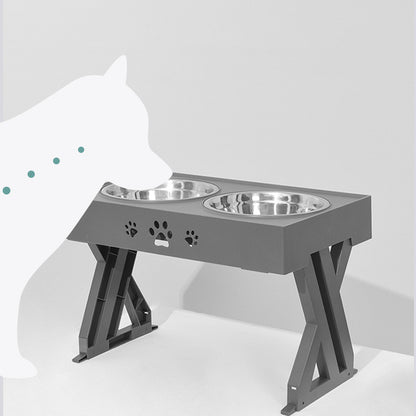 Stainless Steel Abs Adjustable Dog Bowl Pet Food Bowl