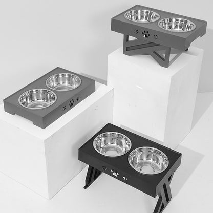 Stainless Steel Abs Adjustable Dog Bowl Pet Food Bowl