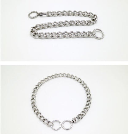 Stainless Steel Dog German Shepherd Rottweiler Golden Retriever Large Control Chain Neck Sleeve